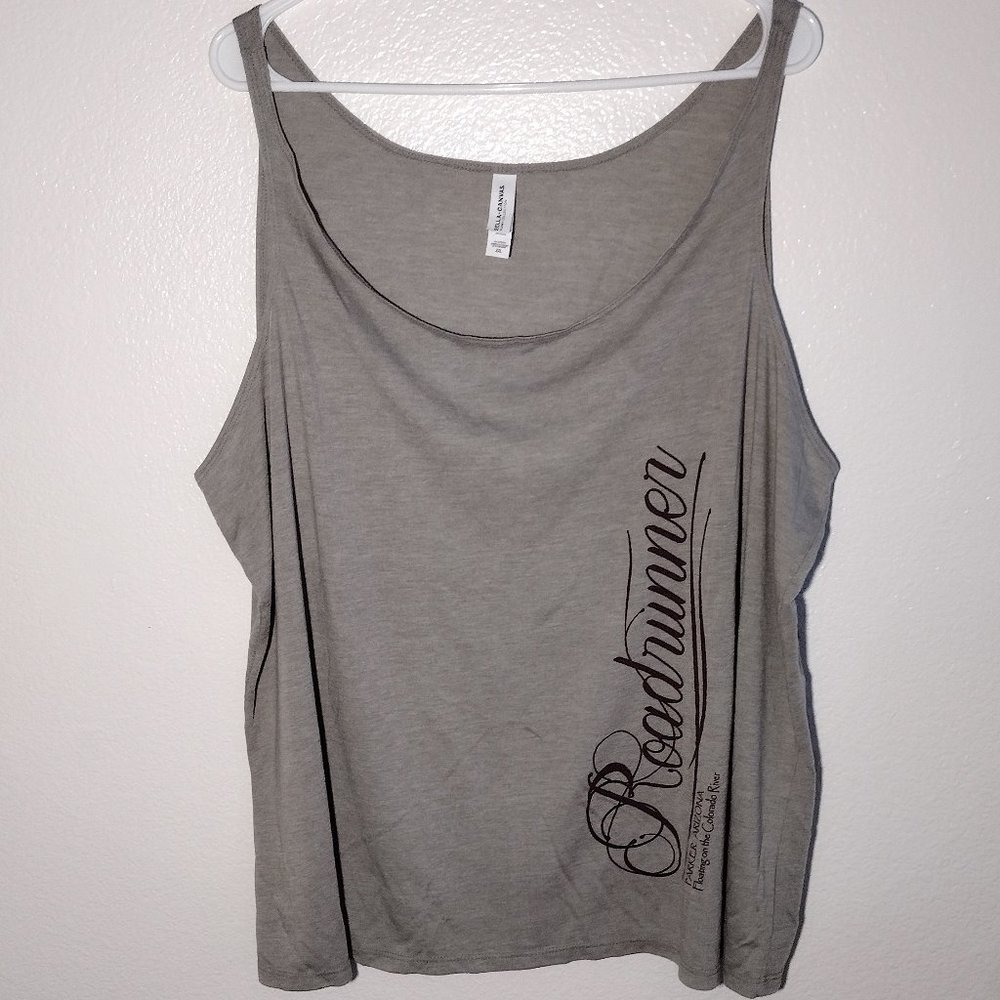 Bella Canvas Women's 2XL Gray Roadrunner Arizona Colorado River Tank Top - Picture 4 of 9